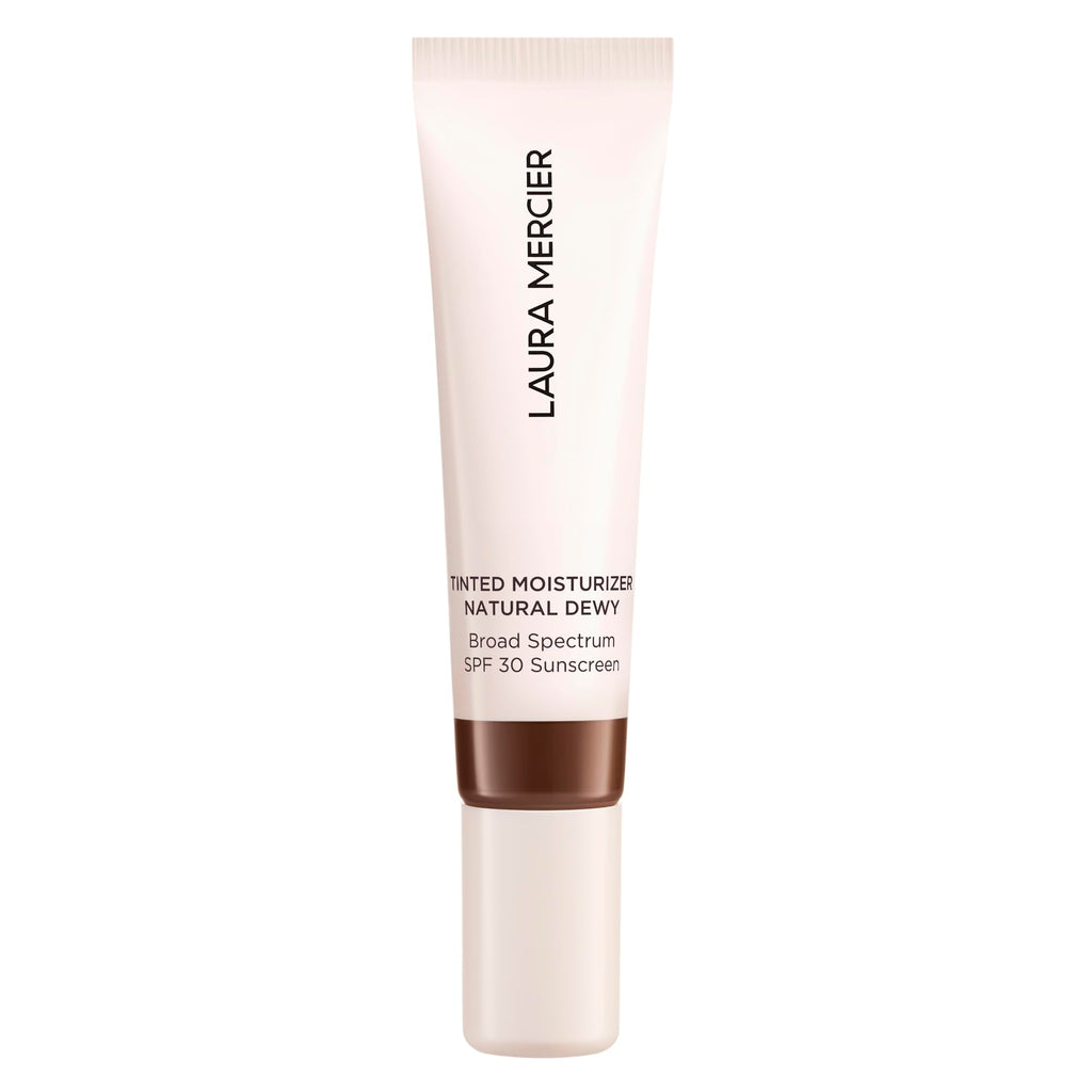 Laura Mercier Tinted Moisturizer Natural Dewy with SPF 30: 24HR+ Hydration, Long Lasting, Sheer to Light, Buildable Coverage, Dewy Finish, Improve Skin Tone and Texture, Skin Tint