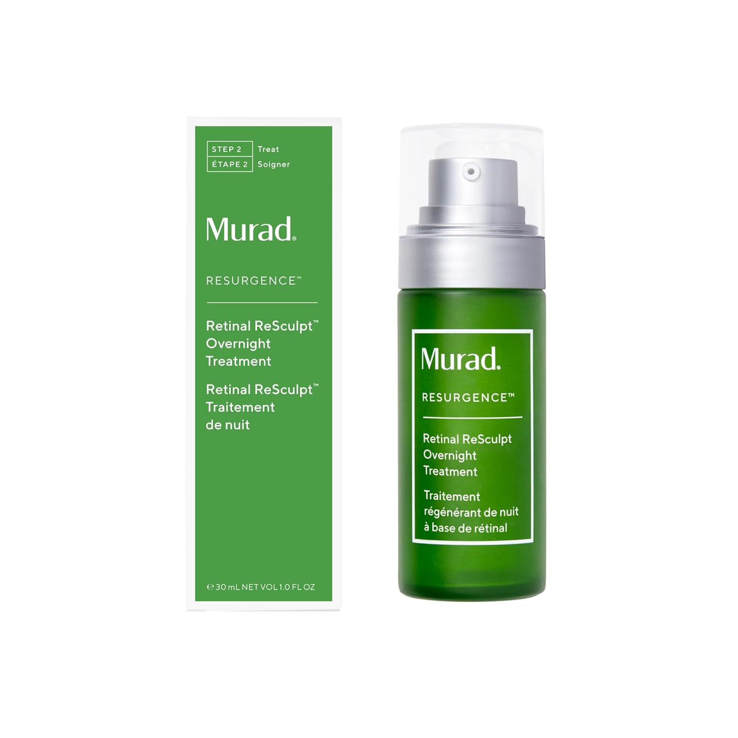 Murad Retinal ReSculpt Overnight Treatment - Advanced Face and Neck Serum with Encapsulated Retinal, Kangaroo Paw, Olive, & Oat Smooths Deep Wrinkles and Crepey Skin, & Lifts Sagging Skin