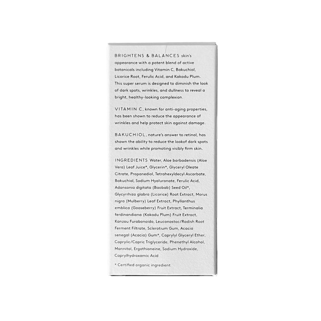Naked & Thriving Illuminate BC+ Face Serum | Hyaluronic Acid, Vitamin C, Bakuchiol | Organic, Vegan, & Naturally-Derived Skin Care | For Mature Skin, Visible Spots and Wrinkles (1.0 fl oz/30 mL)