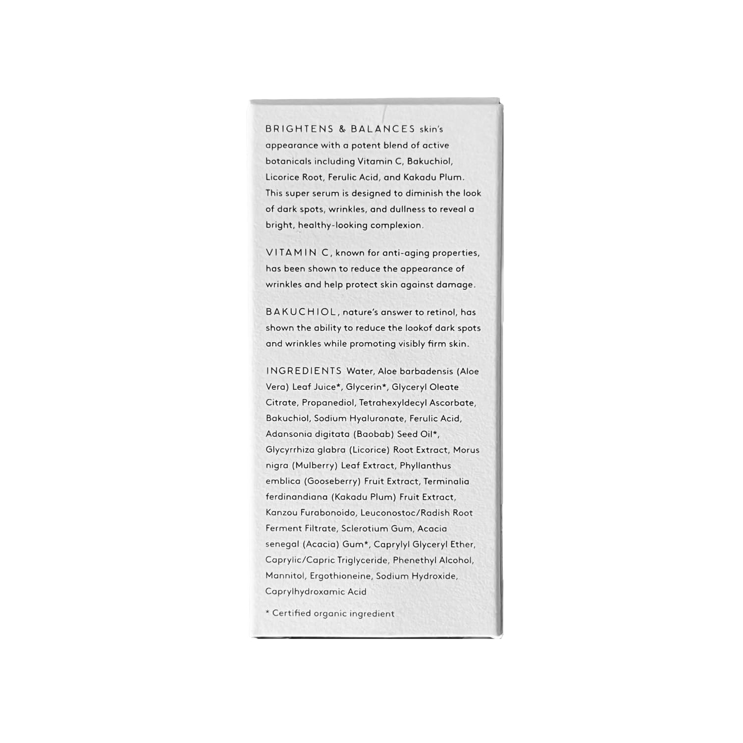 Naked & Thriving Illuminate BC+ Face Serum | Hyaluronic Acid, Vitamin C, Bakuchiol | Organic, Vegan, & Naturally-Derived Skin Care | For Mature Skin, Visible Spots and Wrinkles (1.0 fl oz/30 mL)