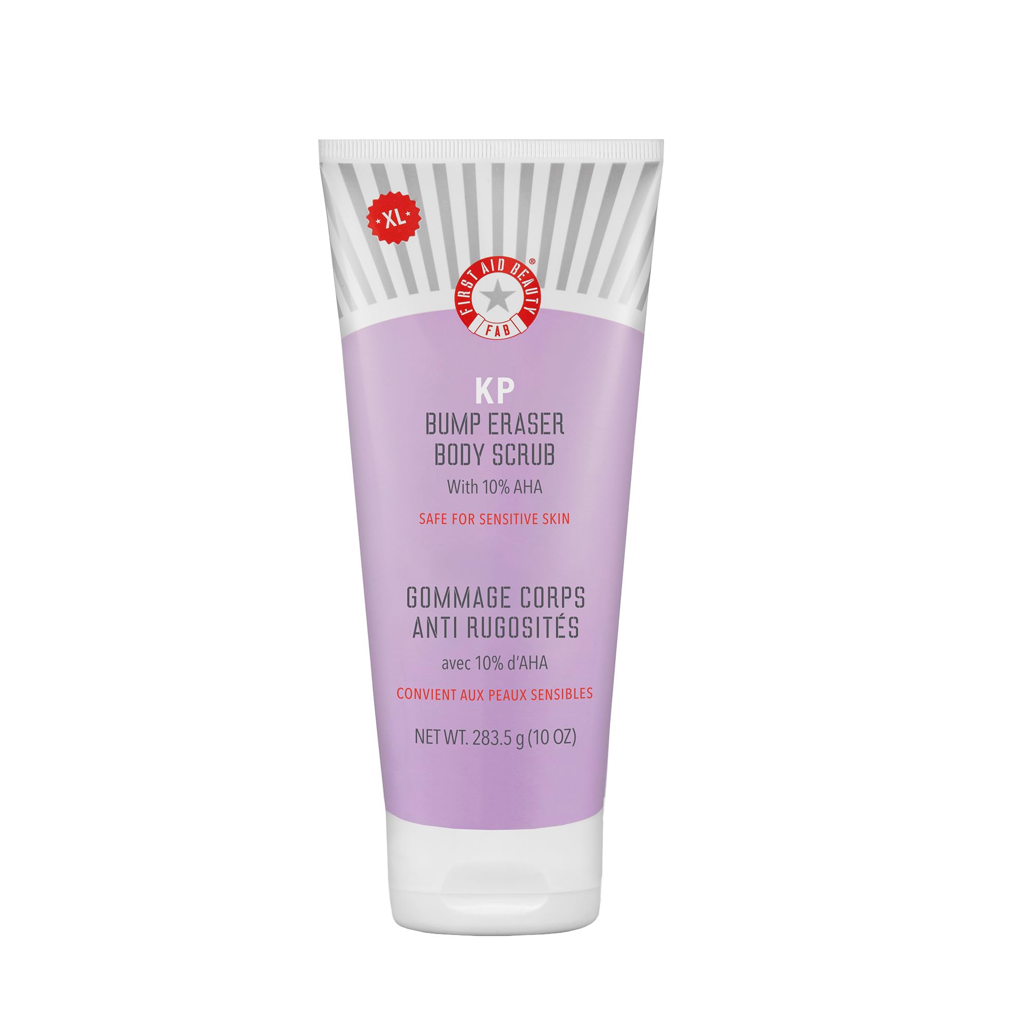 First Aid Beauty - KP Bump Eraser Body Scrub with 10% AHA, Keratosis Pilaris Skin Exfoliater with Glycolic and Lactic acids, Helps Reduce Chicken Skin Bumps, Safe for Sensitive Skin, 4 oz