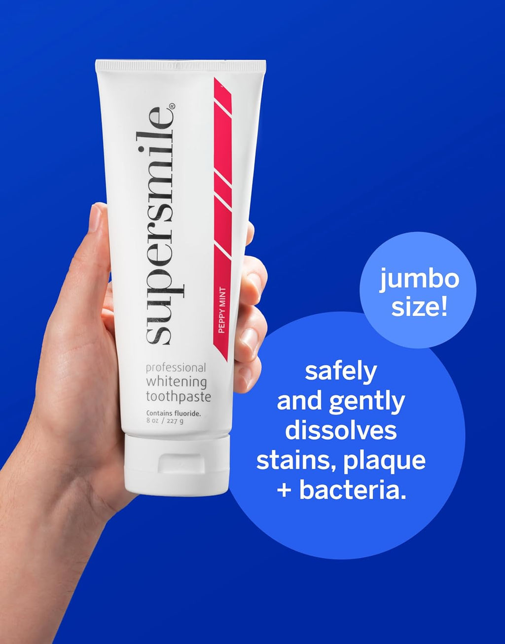 Supersmile Professional Whitening Toothpaste – Fluoride Toothpaste for Visibly Whiter Teeth – Whitens up to 6 Shades