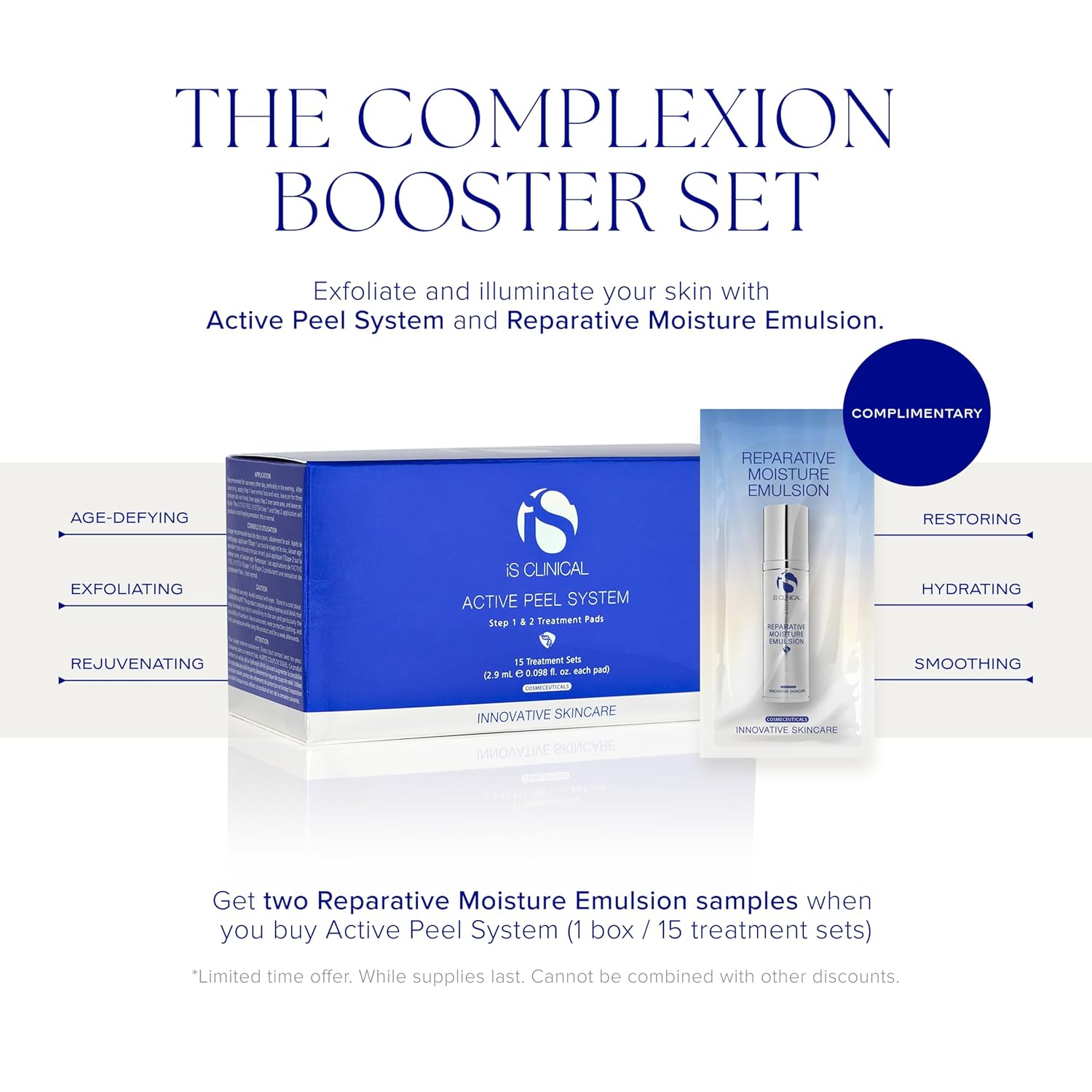 iS CLINICAL Active Peel System, two-step gentle at-home peel system for face Exfoliation