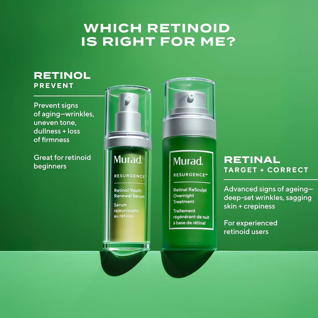 Murad Retinal ReSculpt Overnight Treatment - Advanced Face and Neck Serum with Encapsulated Retinal, Kangaroo Paw, Olive, & Oat Smooths Deep Wrinkles and Crepey Skin, & Lifts Sagging Skin
