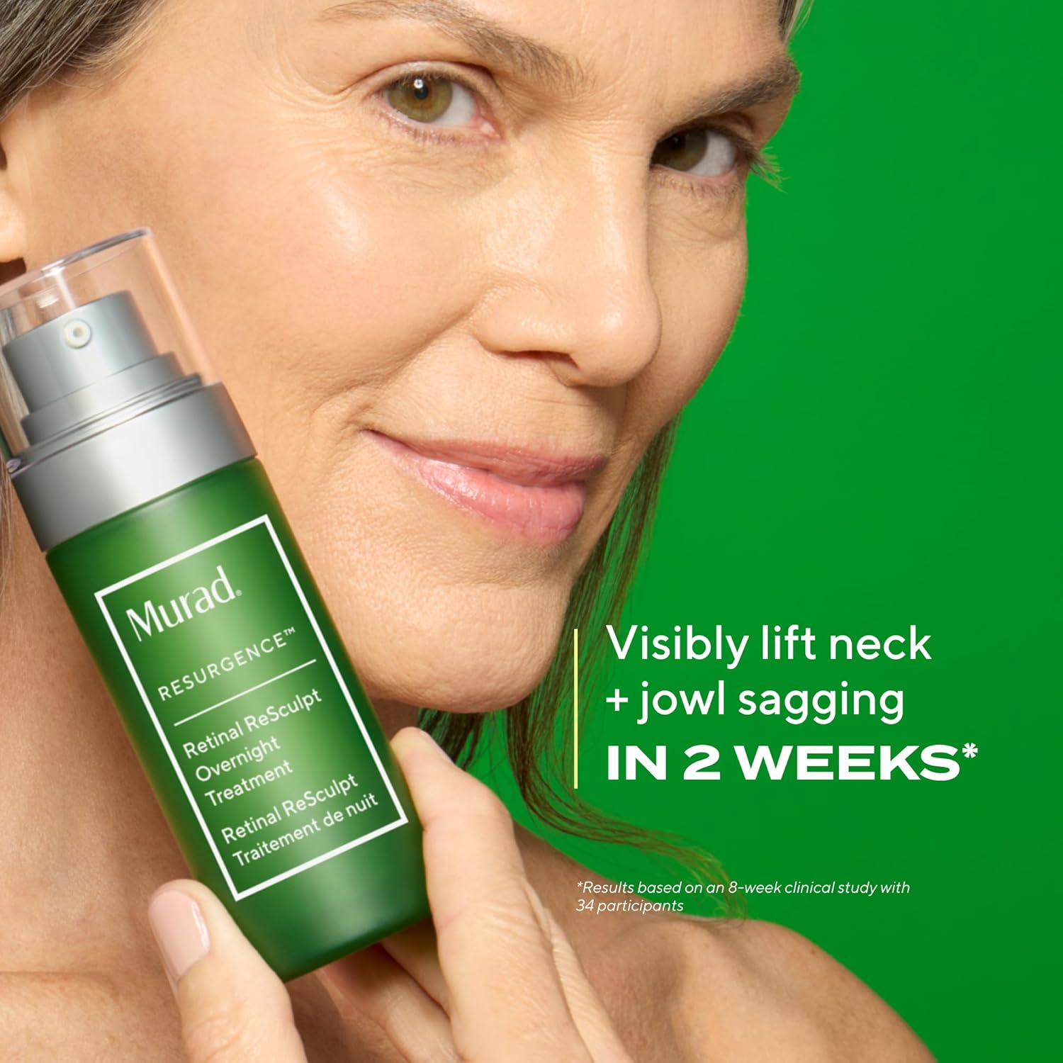 Murad Retinal ReSculpt Overnight Treatment - Advanced Face and Neck Serum with Encapsulated Retinal, Kangaroo Paw, Olive, & Oat Smooths Deep Wrinkles and Crepey Skin, & Lifts Sagging Skin