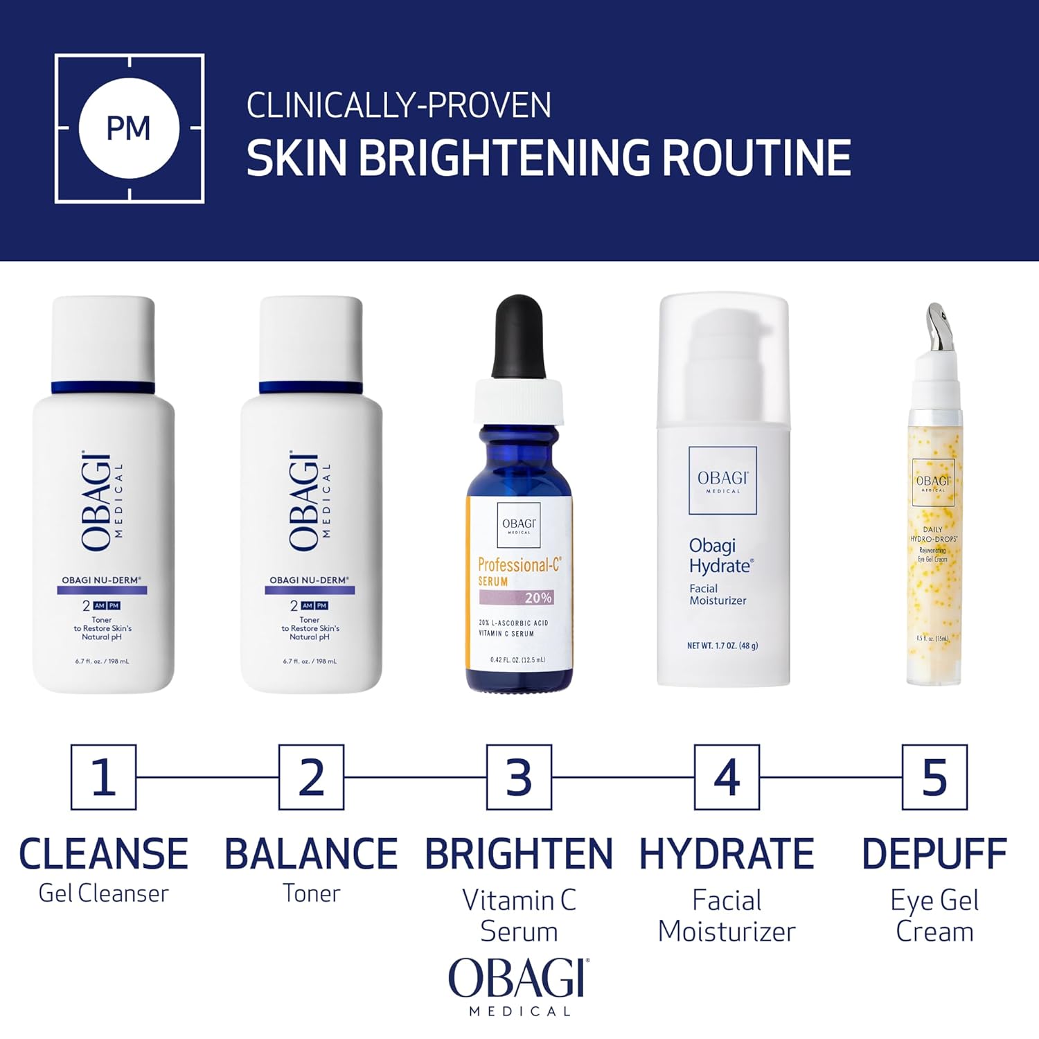 Obagi Professional-C Vitamin C Serum – Helps Brighten Skin Tone and Minimize the Appearance of Fine Lines & Wrinkles – Safe for Sensitive Skin